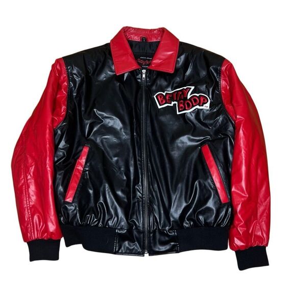 Vintage Betty Boop Leather Jacket By Excellent XL - Picture 3 of 10